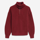Troyer Vanisé Rib Knit Sweater velvet red