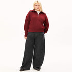 Troyer Vanisé Rib Knit Sweater velvet red