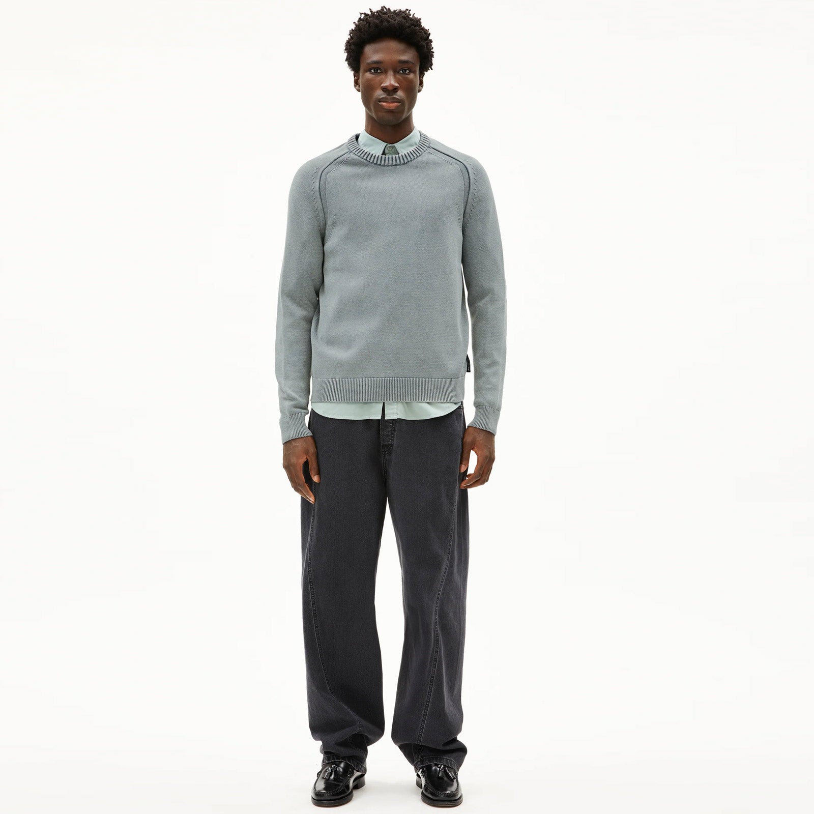 Vaanjo GMT Dye Jumper space steel Armedangels