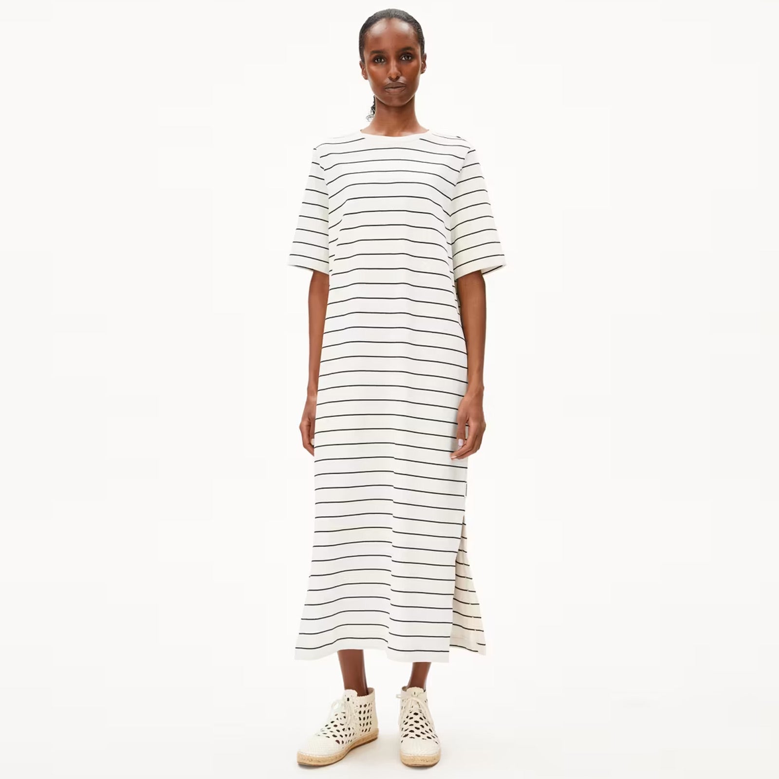 Xelinaa Fine Stripes Dress undyed/black Armedangels