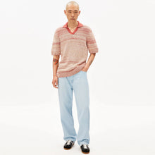 Yarnmix Knit Poloshirt tabasco red/oatmilk sunflower Armedangels