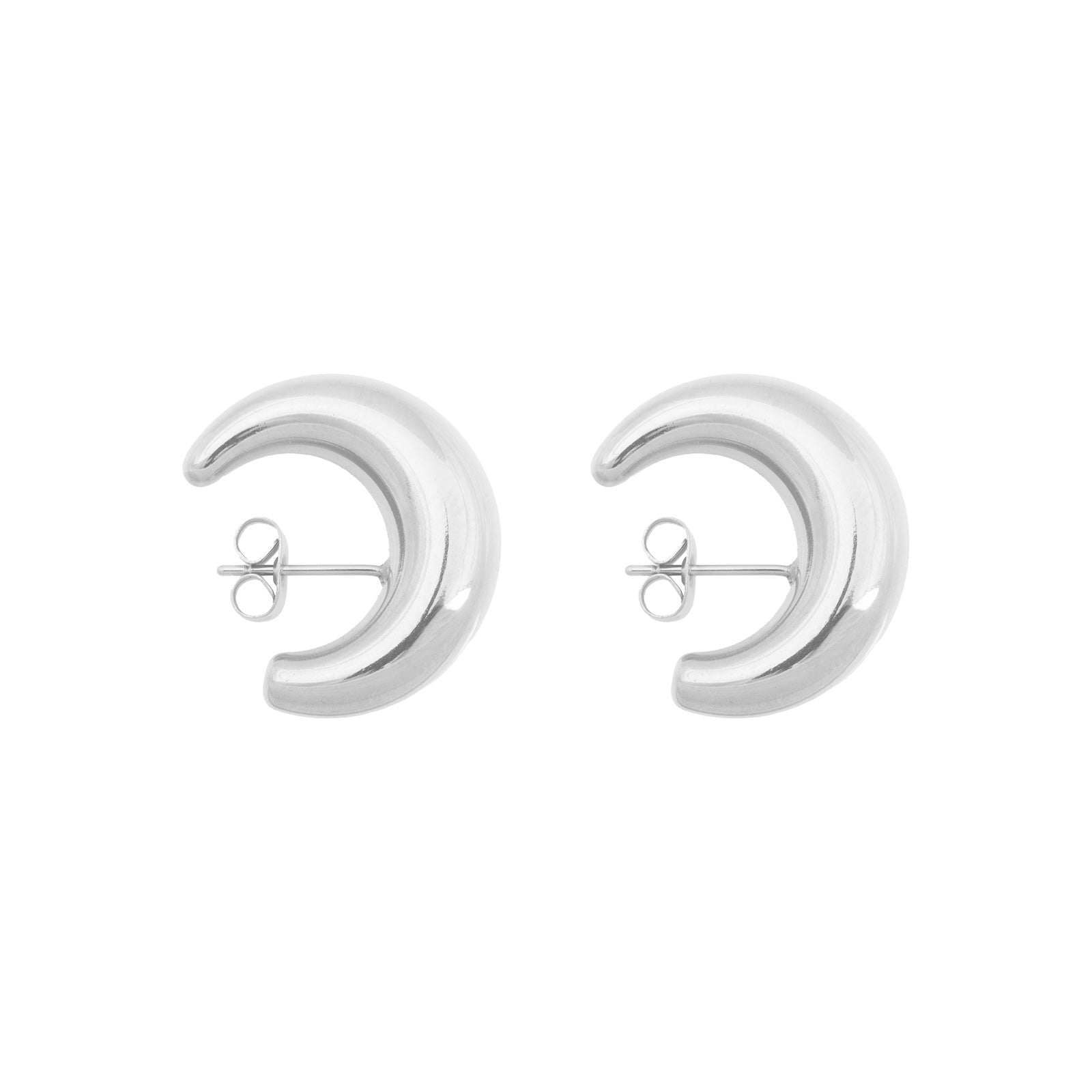 Bold Cuff Earrings silver