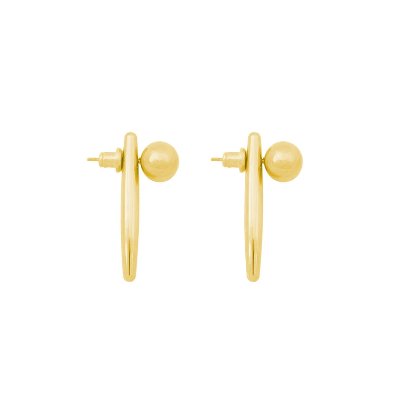Conflicting Earrings gold Bandhu Jewelery
