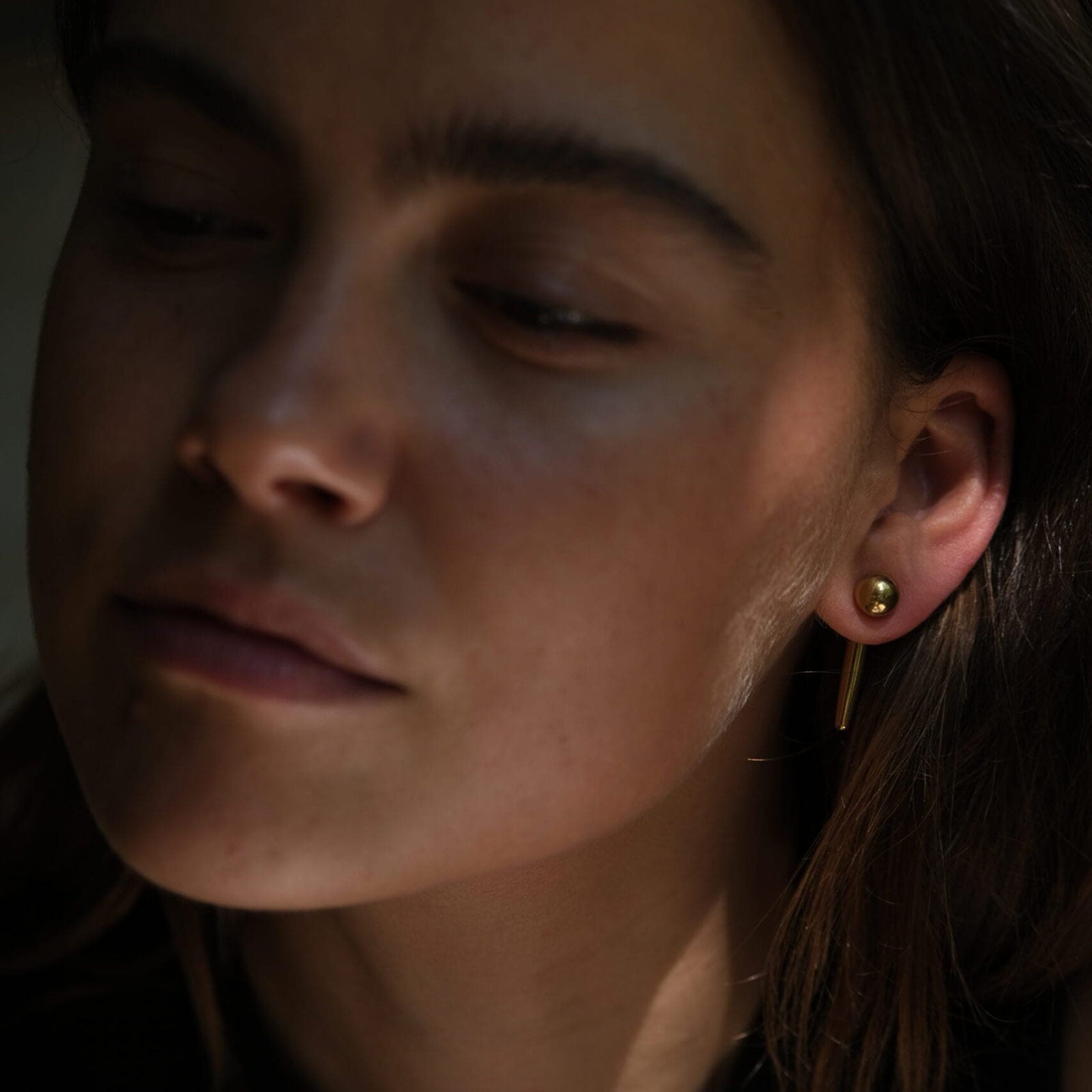 Conflicting Earrings gold Bandhu Jewelery