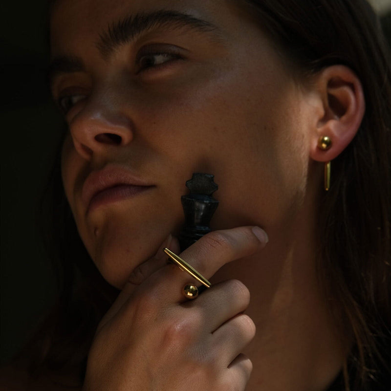 Conflicting Ring gold Bandhu Jewelery