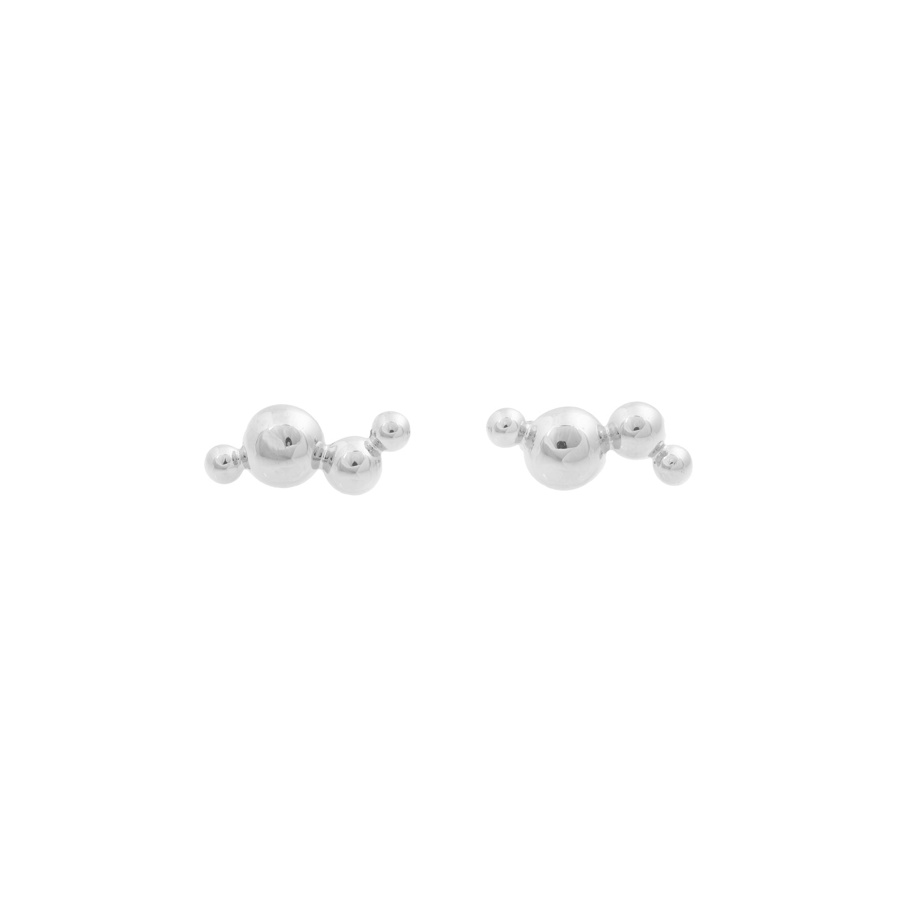 Dot Pin Earrings silver