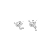 Dot Pin Earrings silver