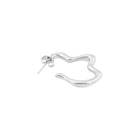 Thin Dent Earrings silver