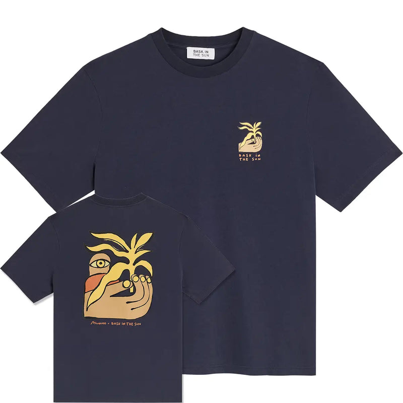 Plant Relaxed Tee midnight Bask in the Sun