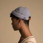 Miki Linen Hat check blue Beton Cire