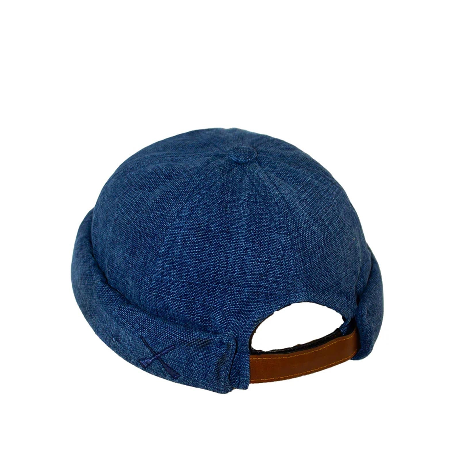 Miki Linen Hat indigo washed Beton Cire
