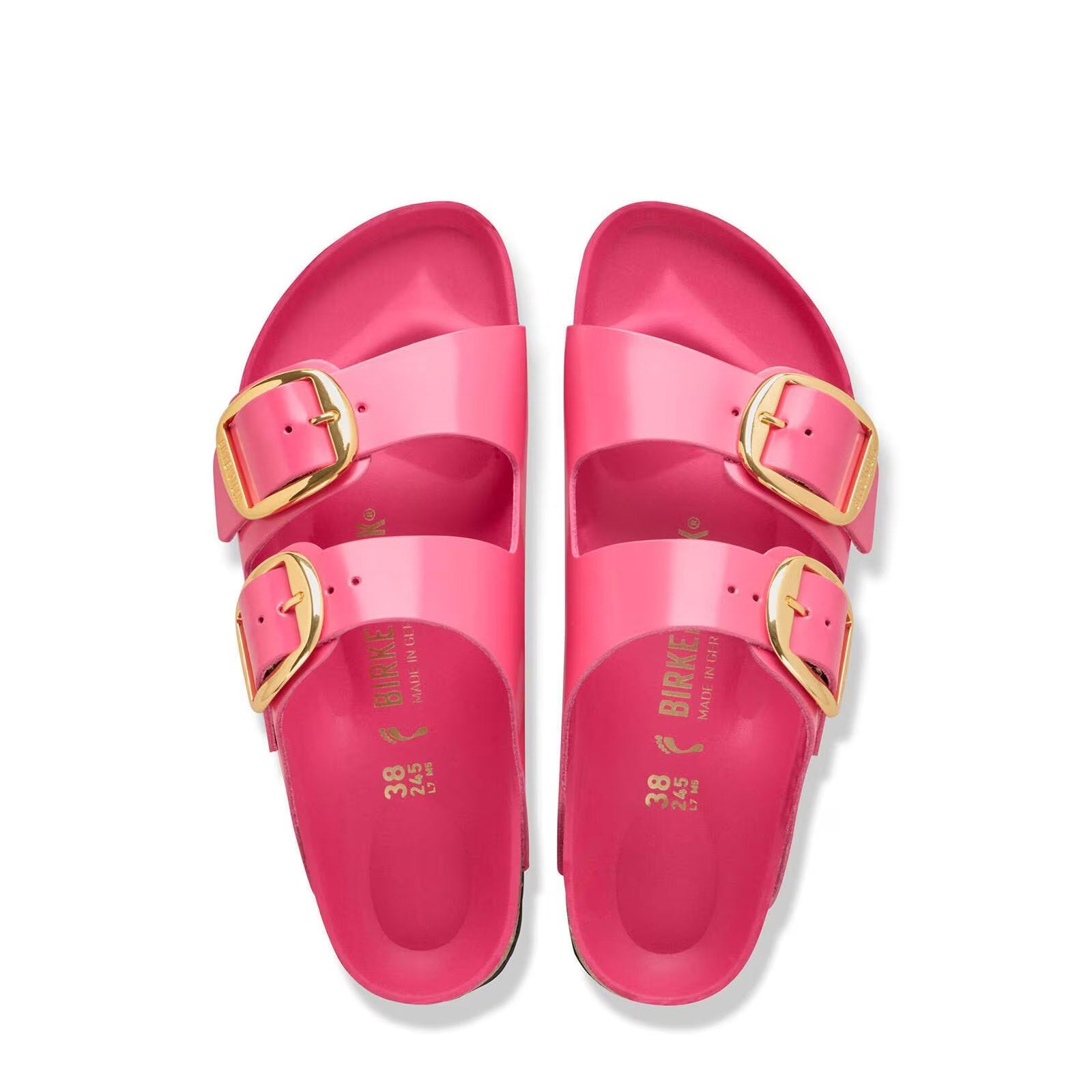 Arizona Big Buckle Narrow Fit High-Shine fuchsia tulip Birkenstock