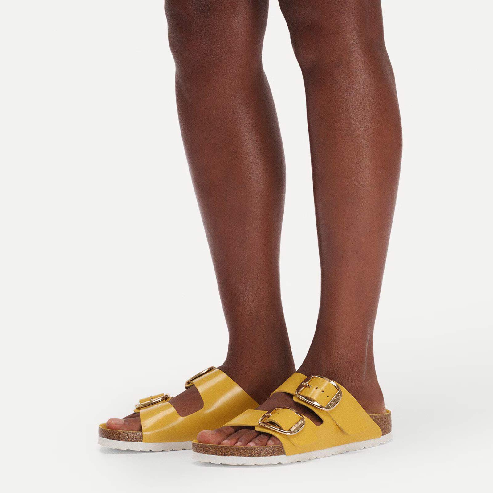 Arizona Big Buckle Narrow Fit High Shine ochre Birkenstock
