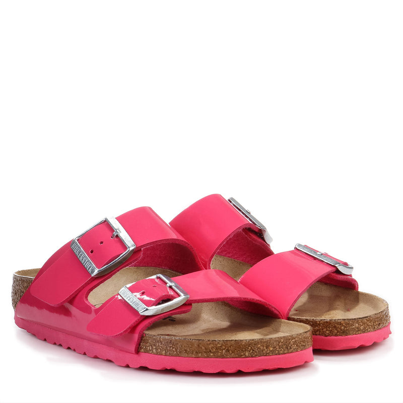 Arizona Narrow Fit patent fuchsia tulip Birkenstock
