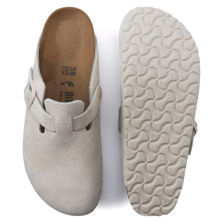 Boston Modern Suede Narrow Fit antique white