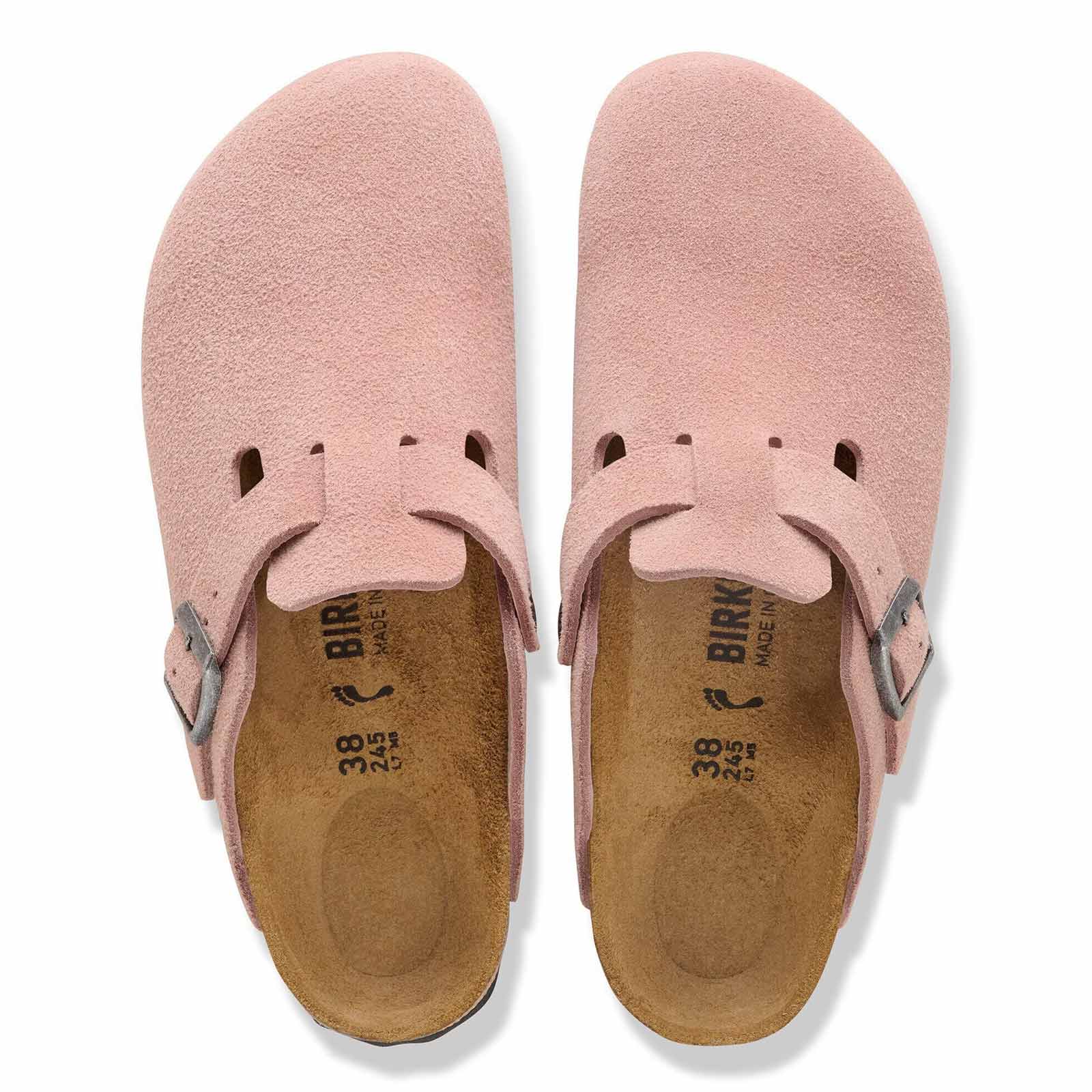 Boston Suede Narrow Fit pink clay Birkenstock