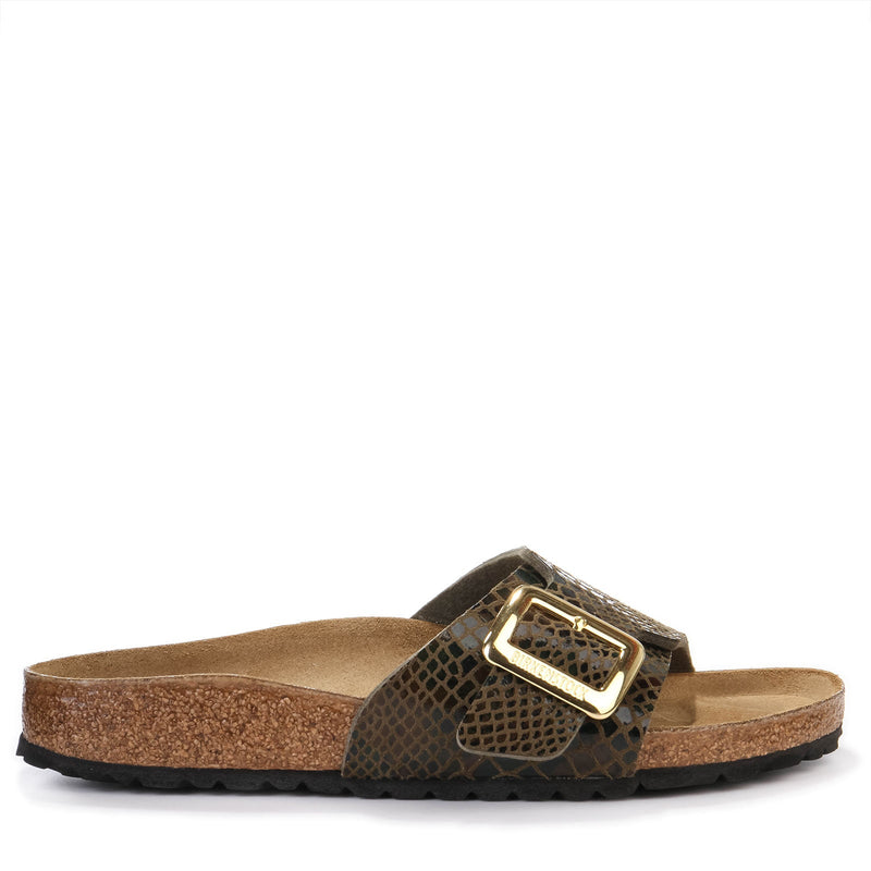 Catalina Cushion Buckle Narrow Fit shiny snake sage Birkenstock