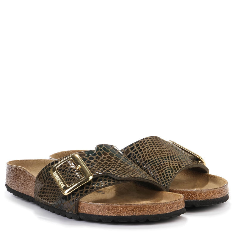 Catalina Cushion Buckle Narrow Fit shiny snake sage Birkenstock