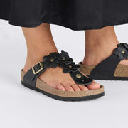 Gizeh Narrow Fit Flower Embellishment black Birkenstock