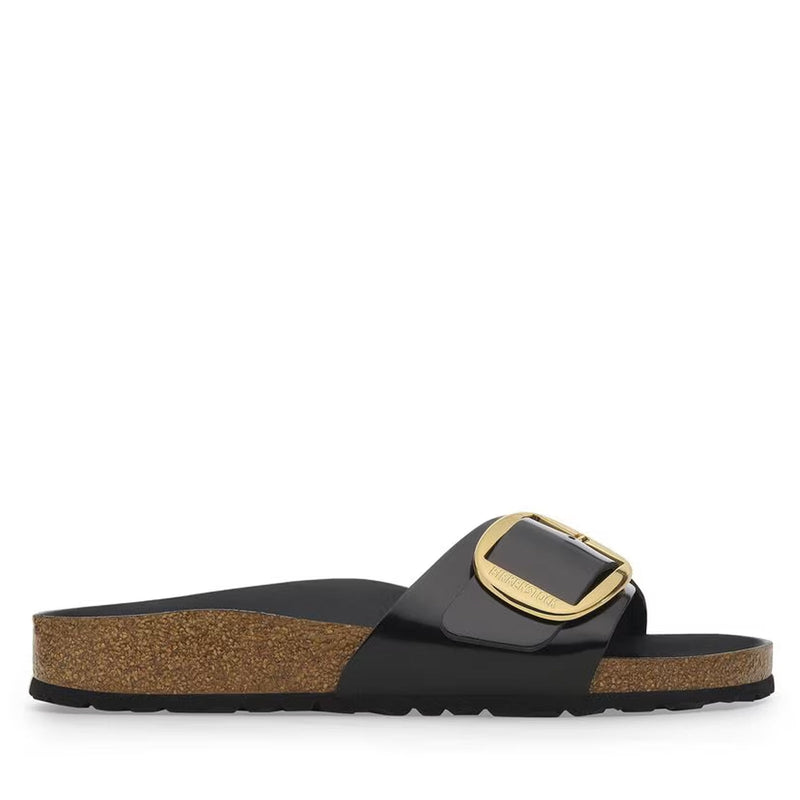 Madrid Big Buckle Narrow Fit high shine black Birkenstock