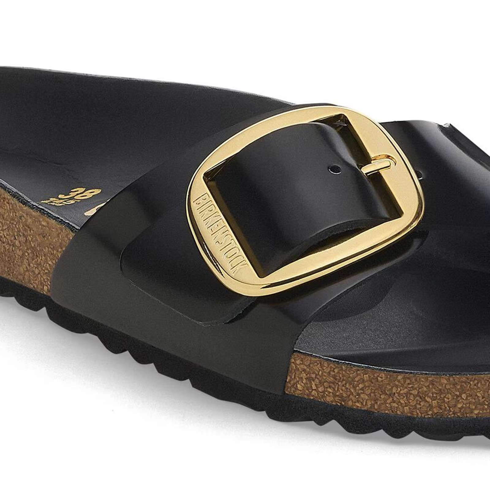 Madrid Big Buckle Narrow Fit high shine black Birkenstock