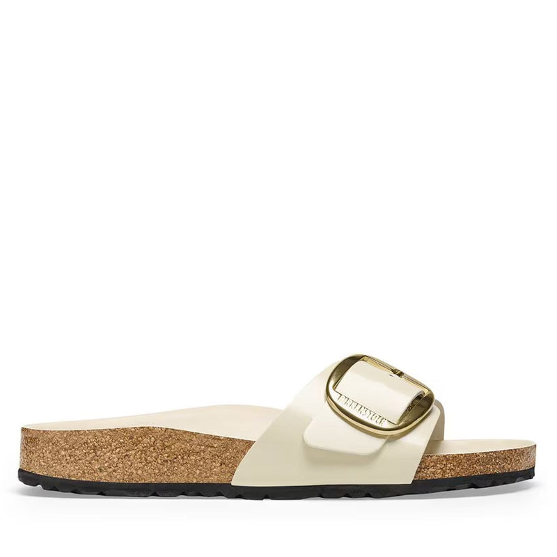 Madrid Big Buckle Narrow Fit high shine ecru Birkenstock