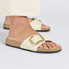 Madrid Big Buckle Narrow Fit high shine ecru Birkenstock