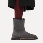 Uppsala Zip Shearling Boots Narrow Fit charcoal