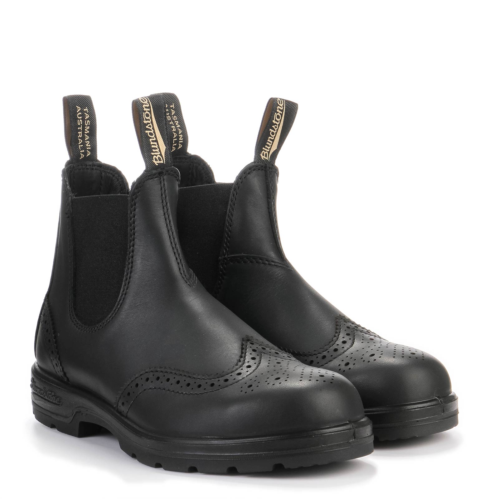 #2443 Brogue Leather Boot black