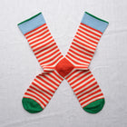 Rayures vermillon Socks RY1-37 Bonne Maison