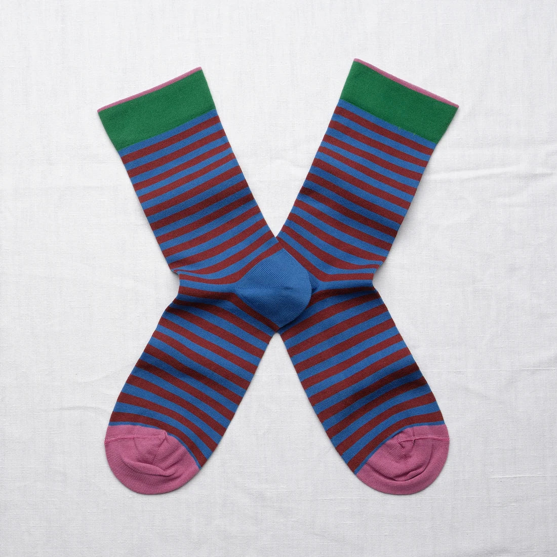 Cobalt Striped Socks CO601