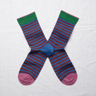Cobalt Striped Socks CO601