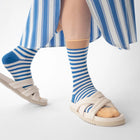 Cobalt Striped Socks CO601