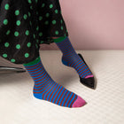 Cobalt Striped Socks CO601