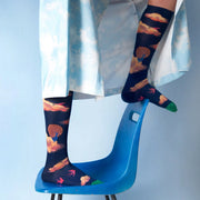 Dark Blue Clouds Kneehighs CO902