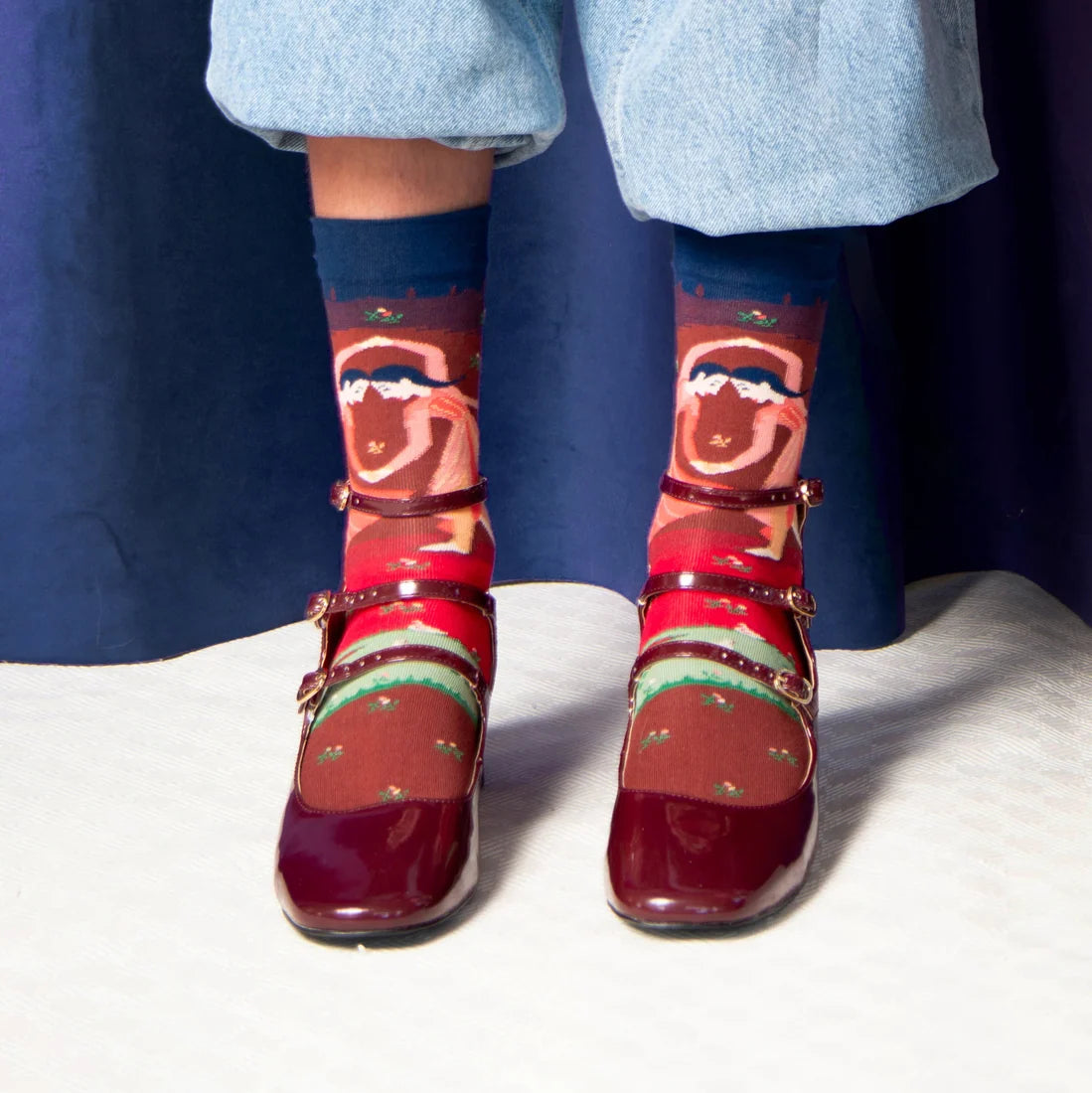 Dark Blue Dance Socks CO301