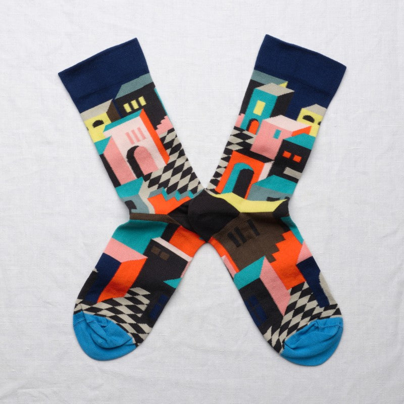 Décor Bleu Foncé Socks FC101