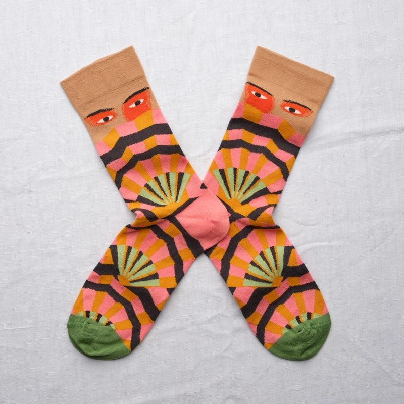 Eventail praliné Socks EV1-01 Bonne Maison