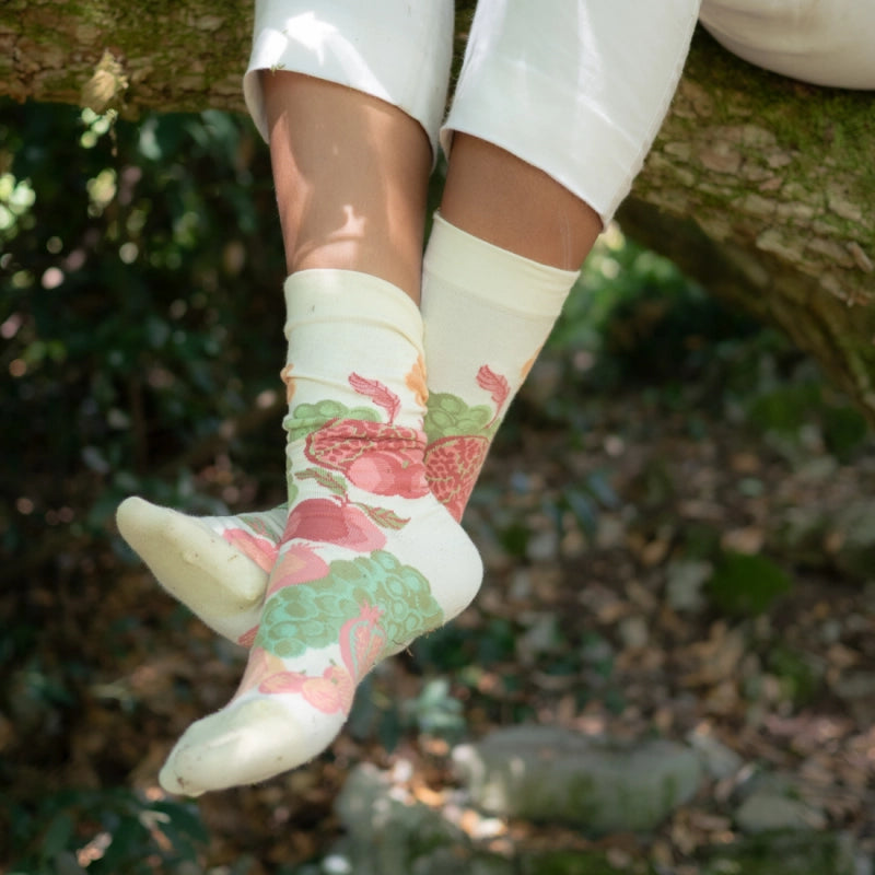 Fruits ecru Socks PT4-01 Bonne Maison