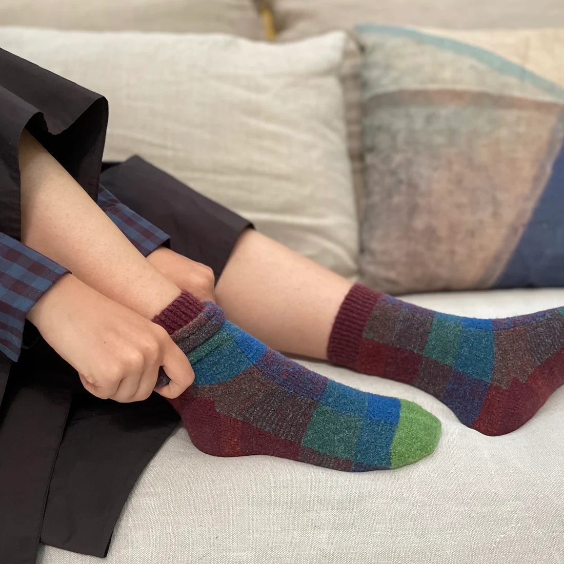 Mousse Checks Socks BCL601