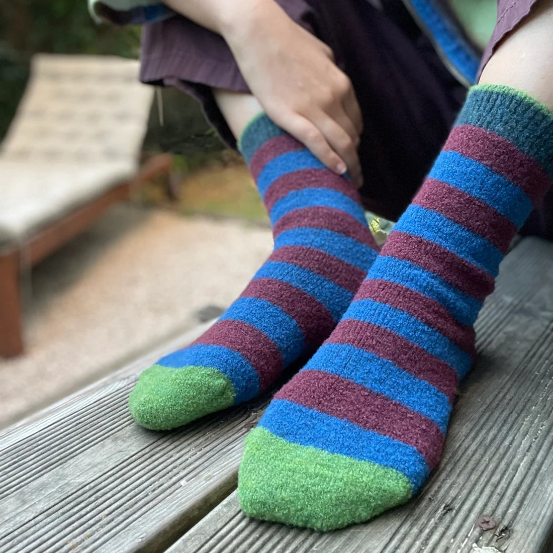 Mousse Indigo Striped Socks BCL206