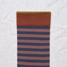 Rayures raisin Socks BO201 Bonne Maison