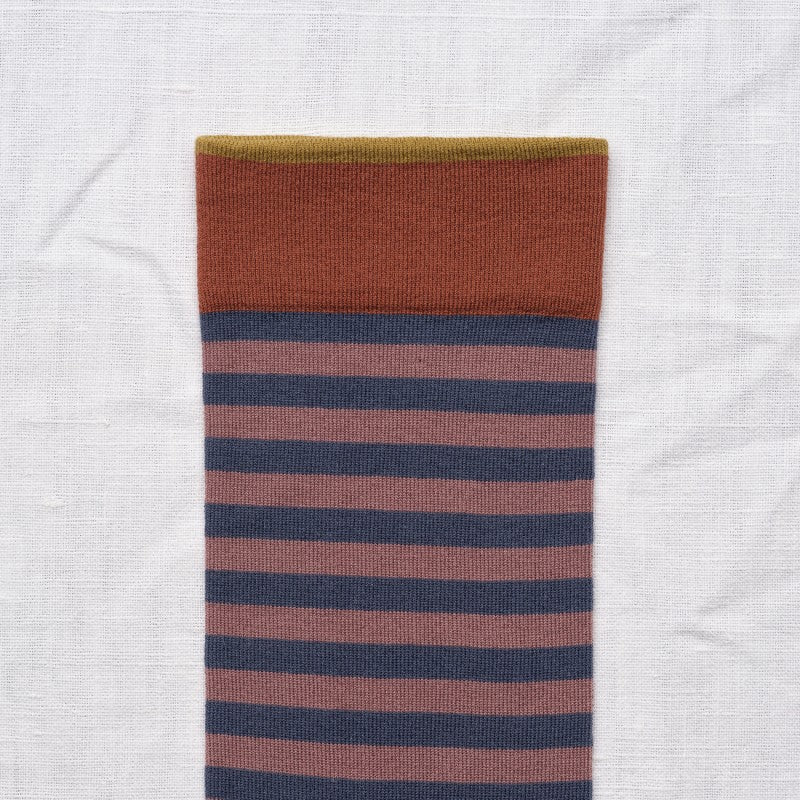 Rayures raisin Socks BO201 Bonne Maison