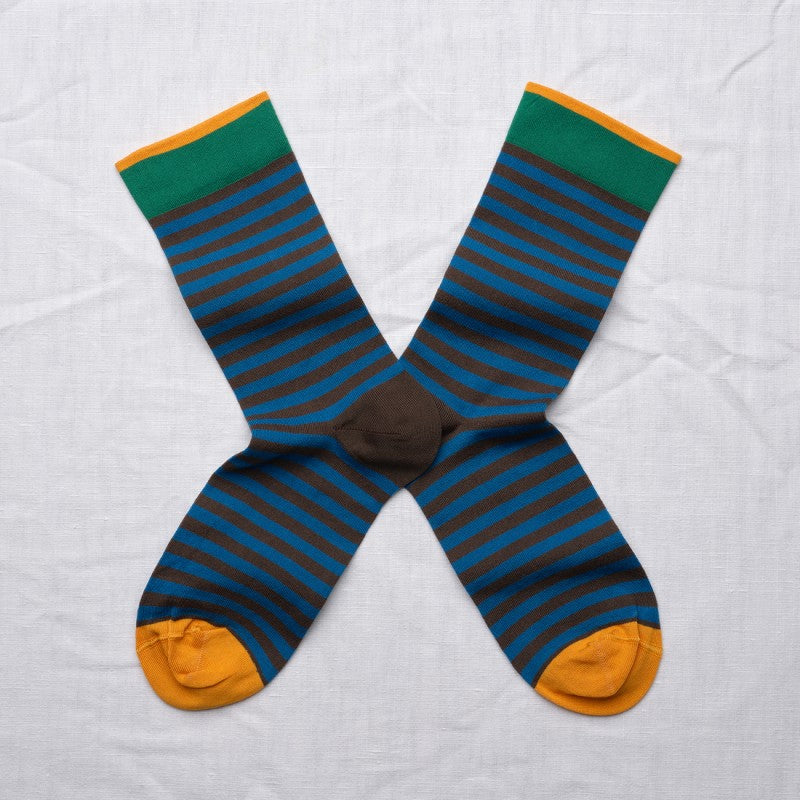 Rayures terre d'Ombre Socks BR301 Bonne Maison