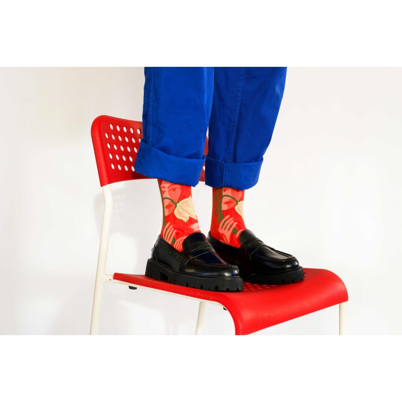 Visages rouge Socks CU401 Bonne Maison