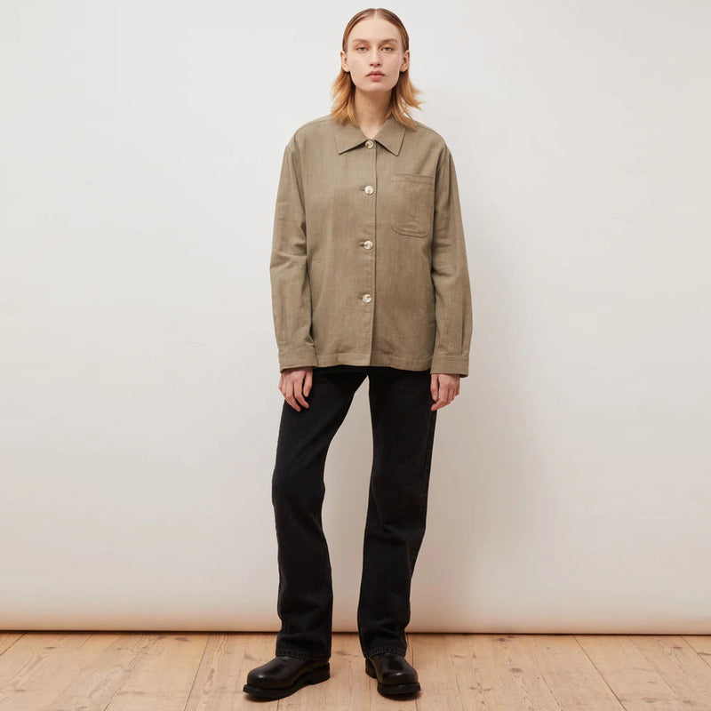 Ally Linen Shirt light moss