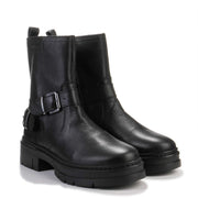 Yasmin Buckle Mid Boots black