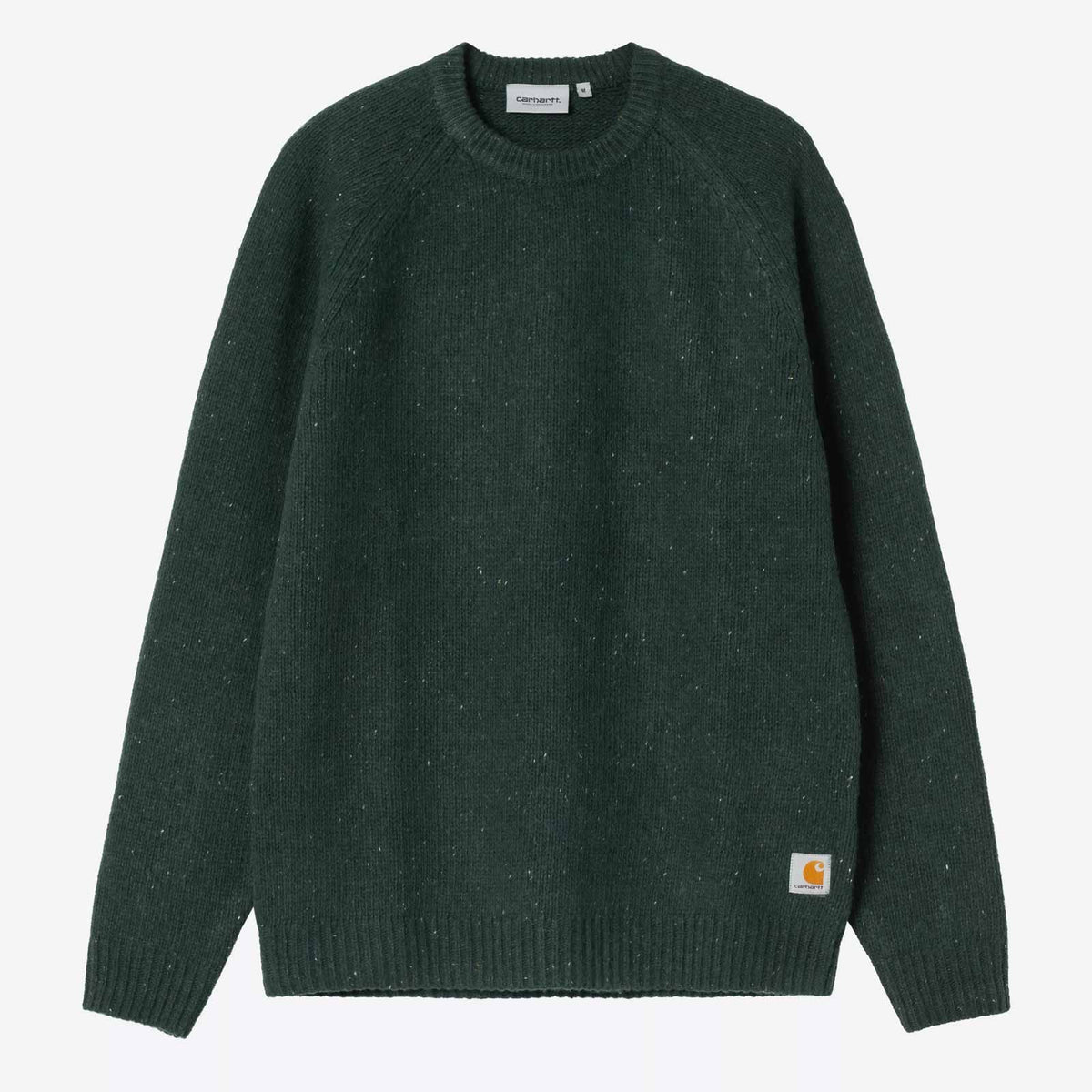 Anglistic Sweater speckeled dark scarab