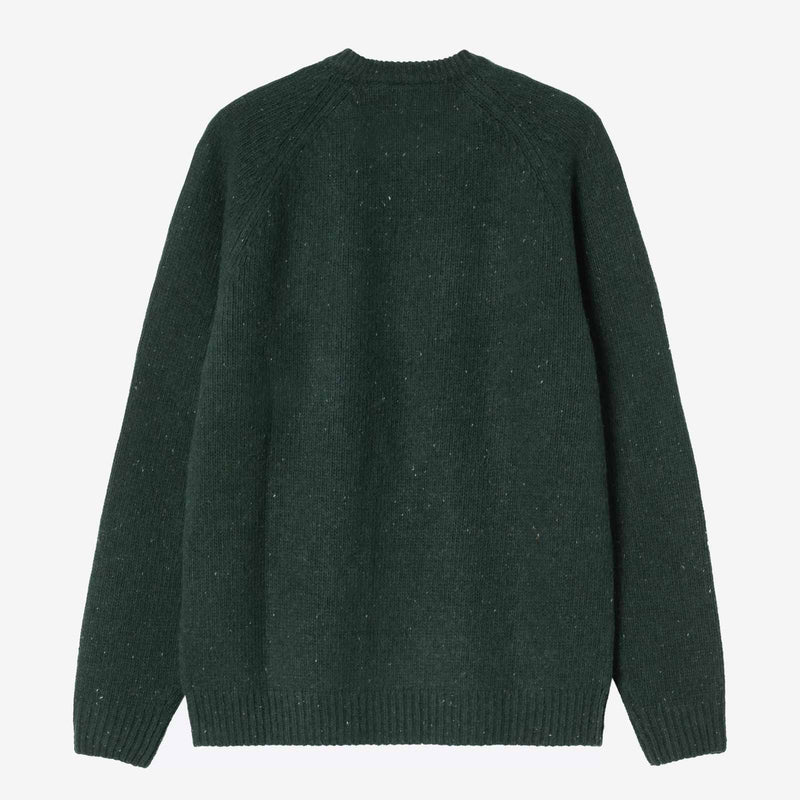 Anglistic Sweater speckeled dark scarab