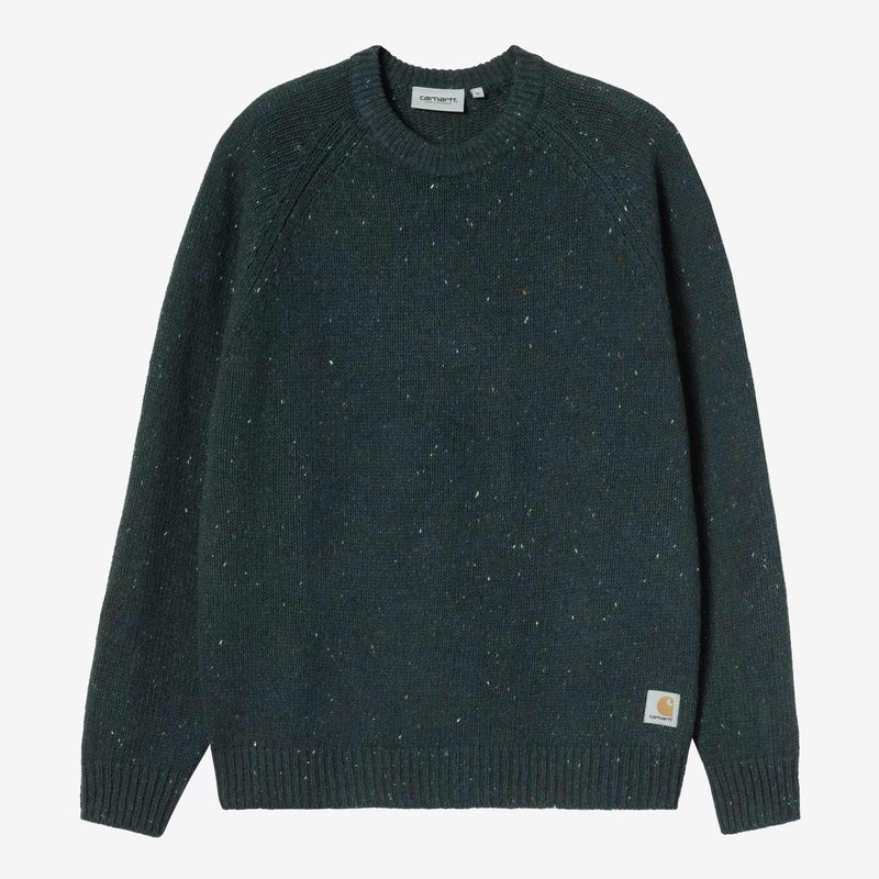 Anglistic Sweater speckeled deep lagoon Carhartt WIP